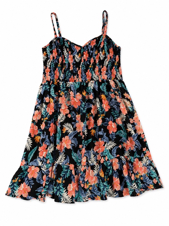 torrid Dresses & Skirts - Torrid Plus Size 3 Tropical Floral Smocked Midi Sun Dress in great condition